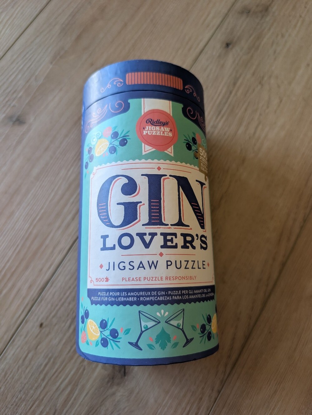 NWOT Ridley's Gin Lover's Jigsaw Puzzle 500 Piece